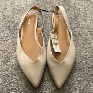 NWT - express suede flats